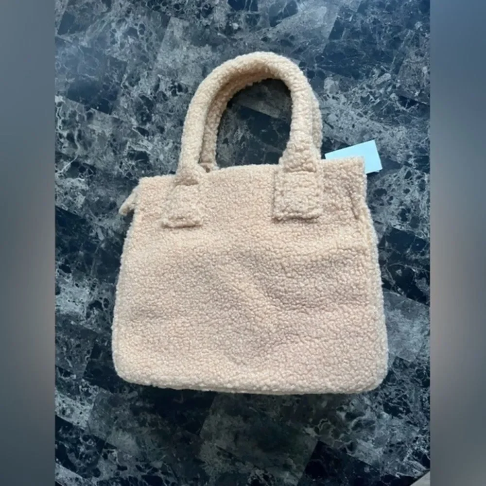 J Crew Women's Sherpa‎ Structured Tote Bag Party Tan $99